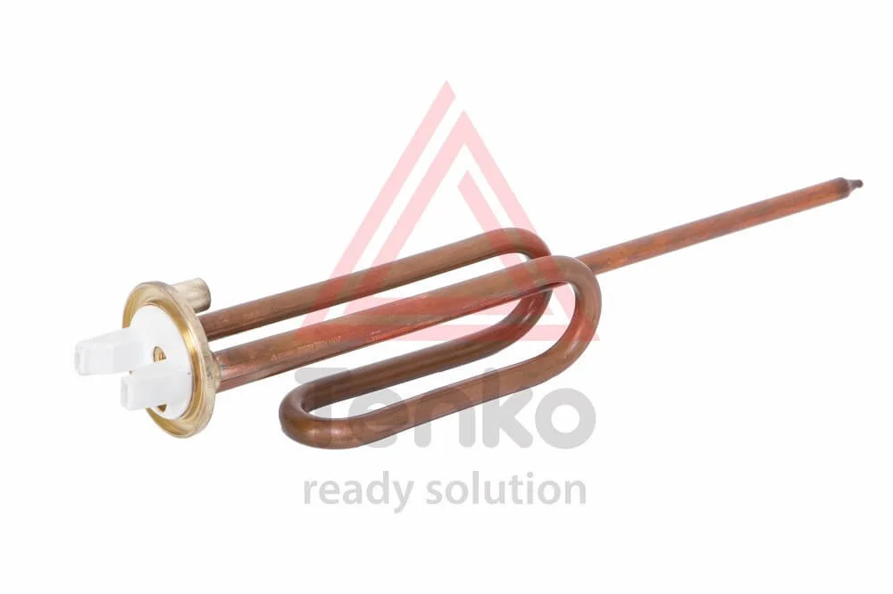 Електричний ТЕН TENKO 1,5 кВт фланець, гнутий, короткий контакт