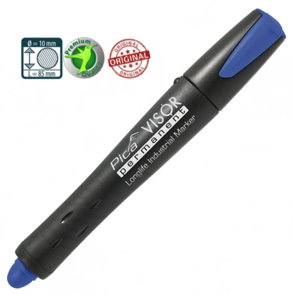 Сухий промисловий маркер перманентний Pica VISOR Синій (990/41)
