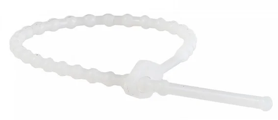 Хомут кульовий (вузликовий) роз'ємний 120 білий (150 шт) Аско-Укрем (CHS-120KT)