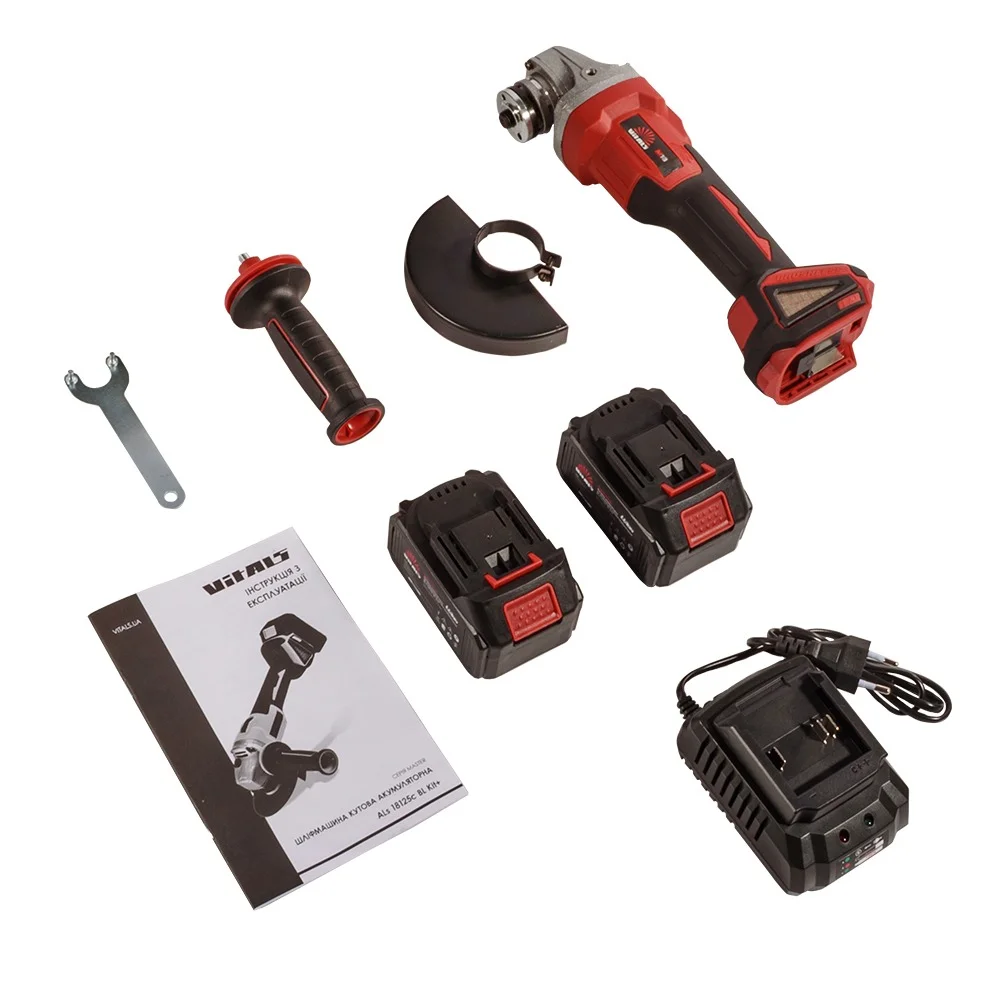 Акумуляторна болгарка Vitals Master ALs 18125c BL Kit+ - фото 12