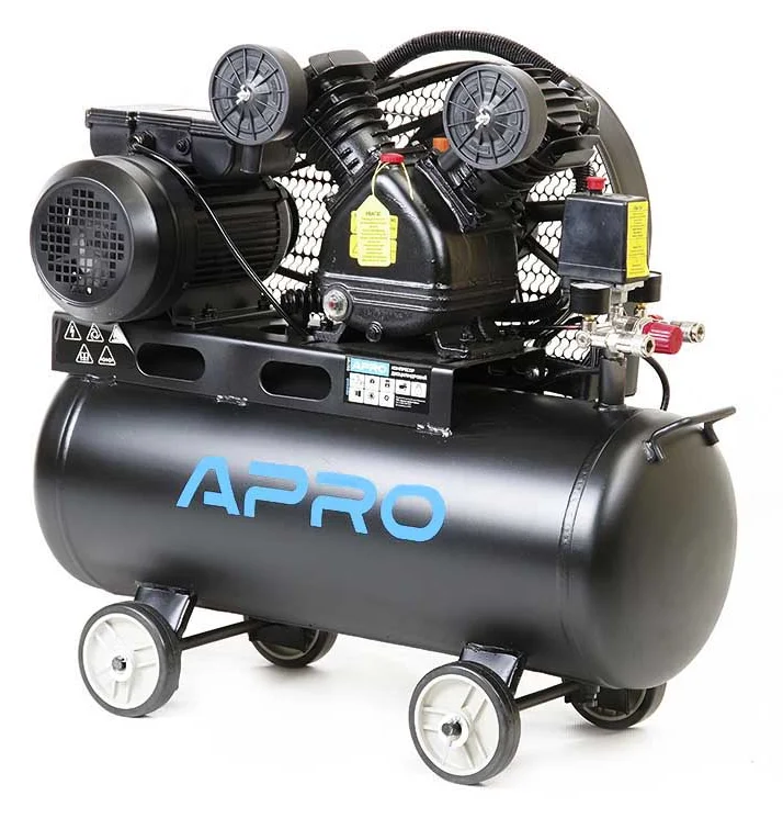 Компресор двоциліндровий пасовий Apro 2.2кВт 402л/хв 50л (850181)