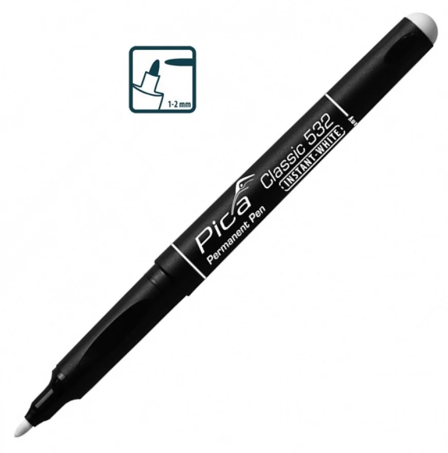 Маркер перманентний спеціальний Pica Classic Білий (532/52)