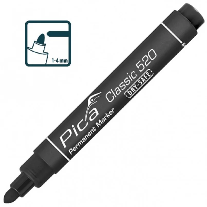 Маркер перманентний Pica Classic Чорний (520/46)