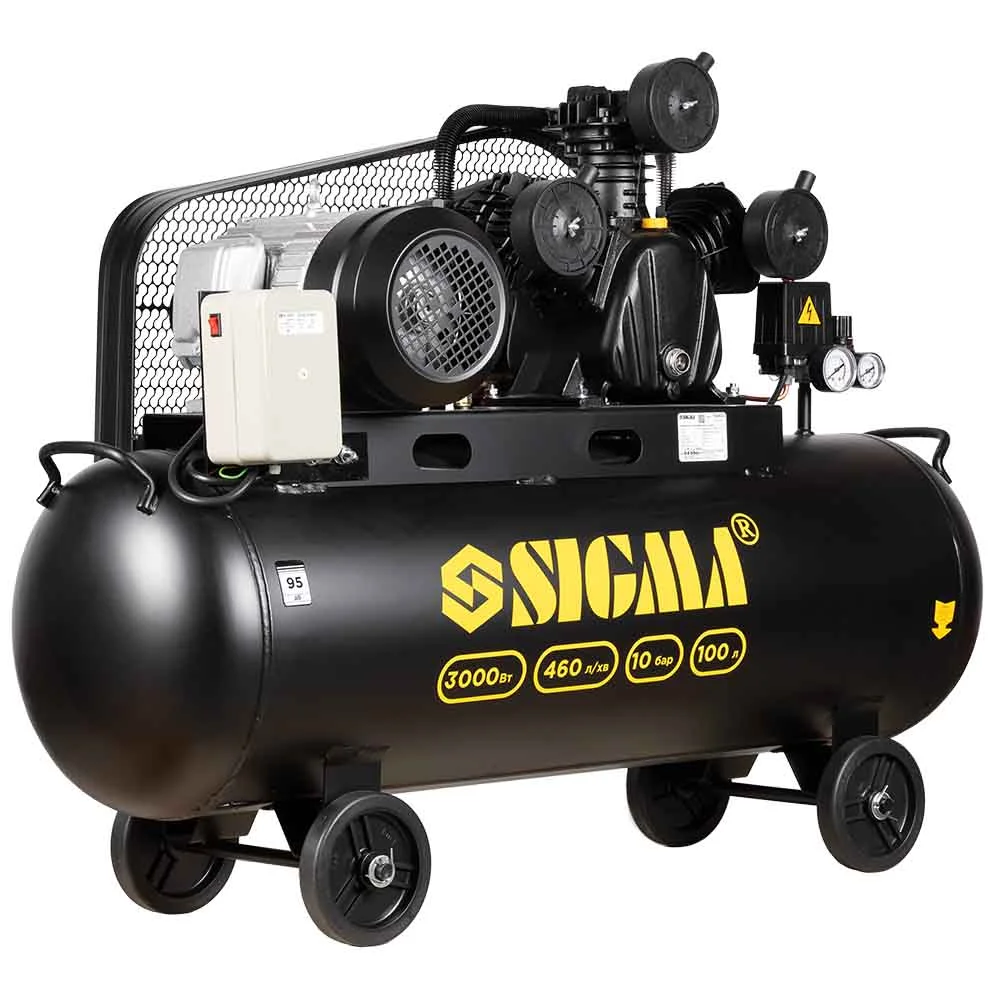 Компресор ремінний Sigma 100л 3.0кВт 380В