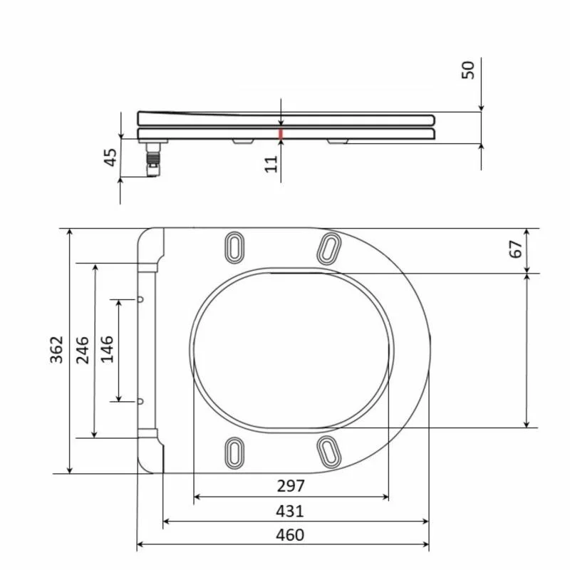 Сидіння для унітаза Qtap Robin 520,660, Scorpio 520,660 QTSC179W47351 (Slim, Duroplast, Quick Release) - фото 2