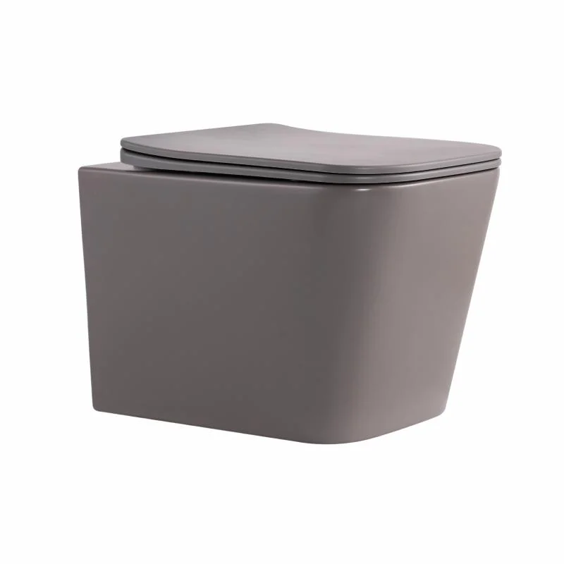 Унітаз підвісний Qtap Tern Ultra Quiet QTTER26SG49000 Кам’яно-сірий (Slim, Duroplast, Soft-close, Quick Release)