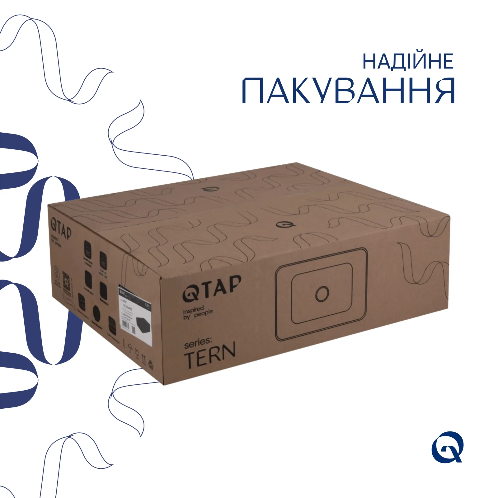 Раковина-чаша Qtap Tern 480х370х135 Матовый Черный - фото 5