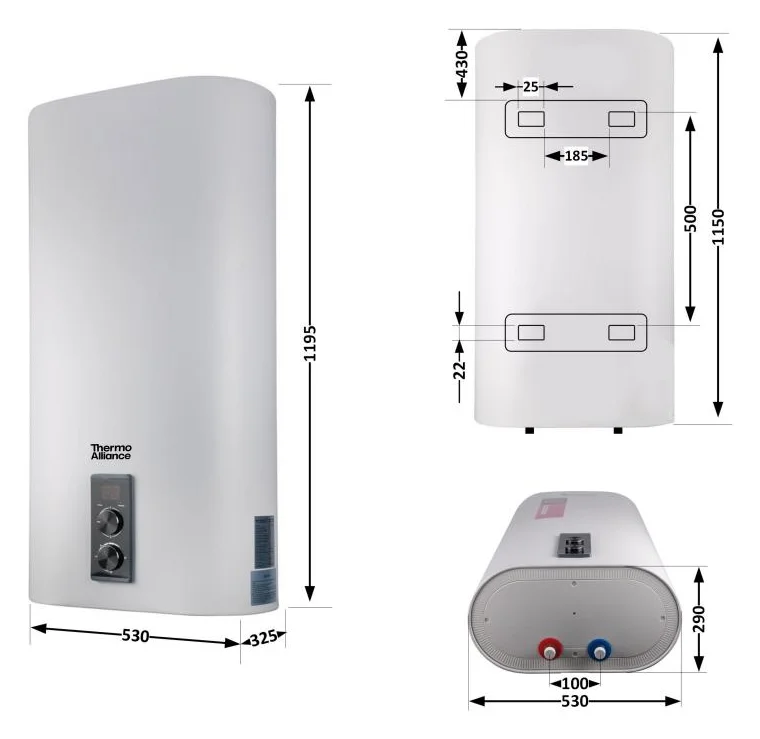 Водонагрівач, бойлер Thermo Alliance DT100V20G(PD)-D/2 - фото 2