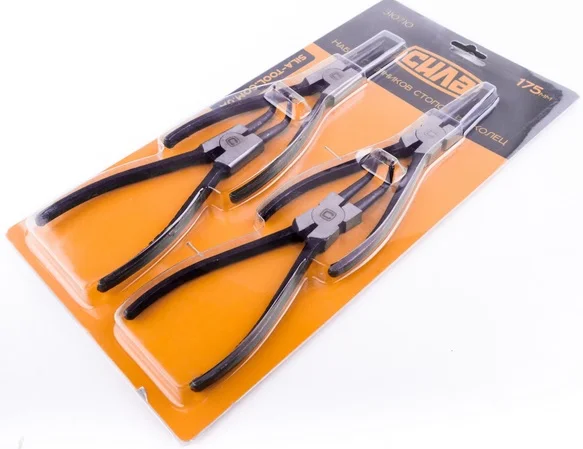 Набір щипців для стопорних кілець Сила L=175 мм (4шт) (310710)