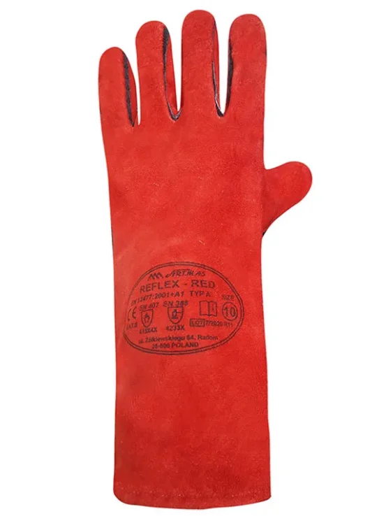 Зварювальні краги ArtMaster REFLEX-RED червоні довгі Р10 69757