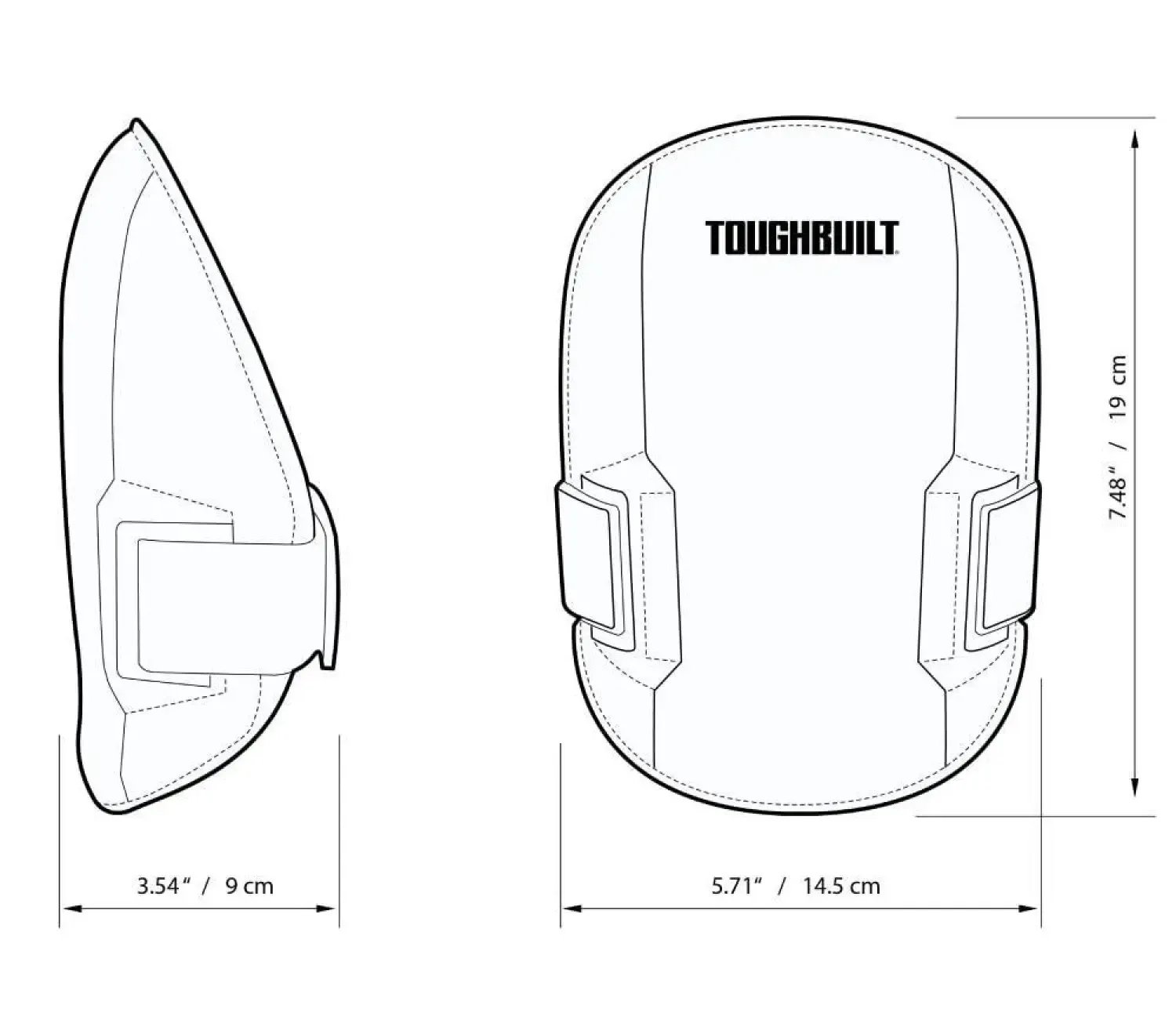 Наколінники ультралегкі ToughBuilt з лінії Ultra Light (TB-KP-1)
