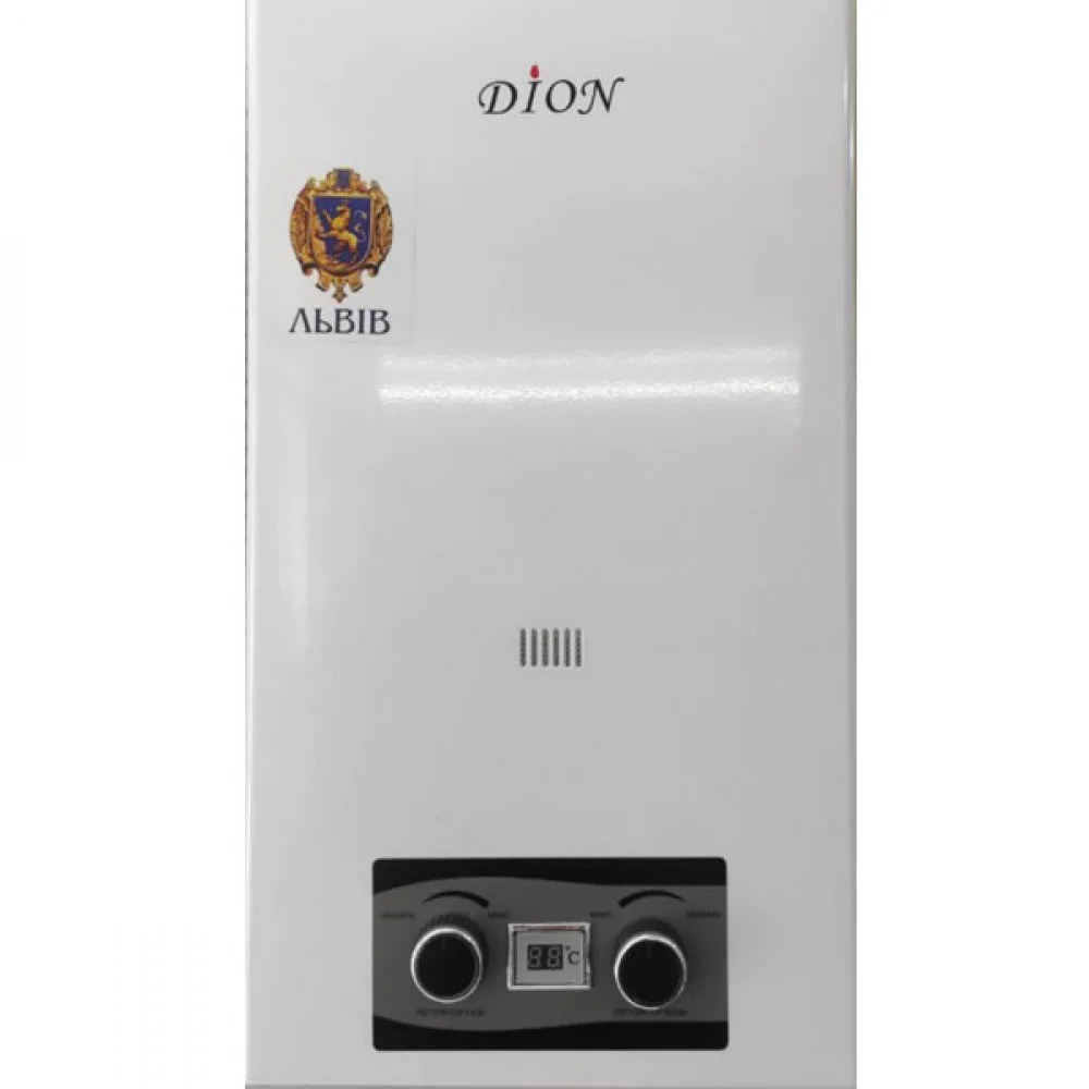 Газова колонка DION JSD 10 біла (сіра вставка) White