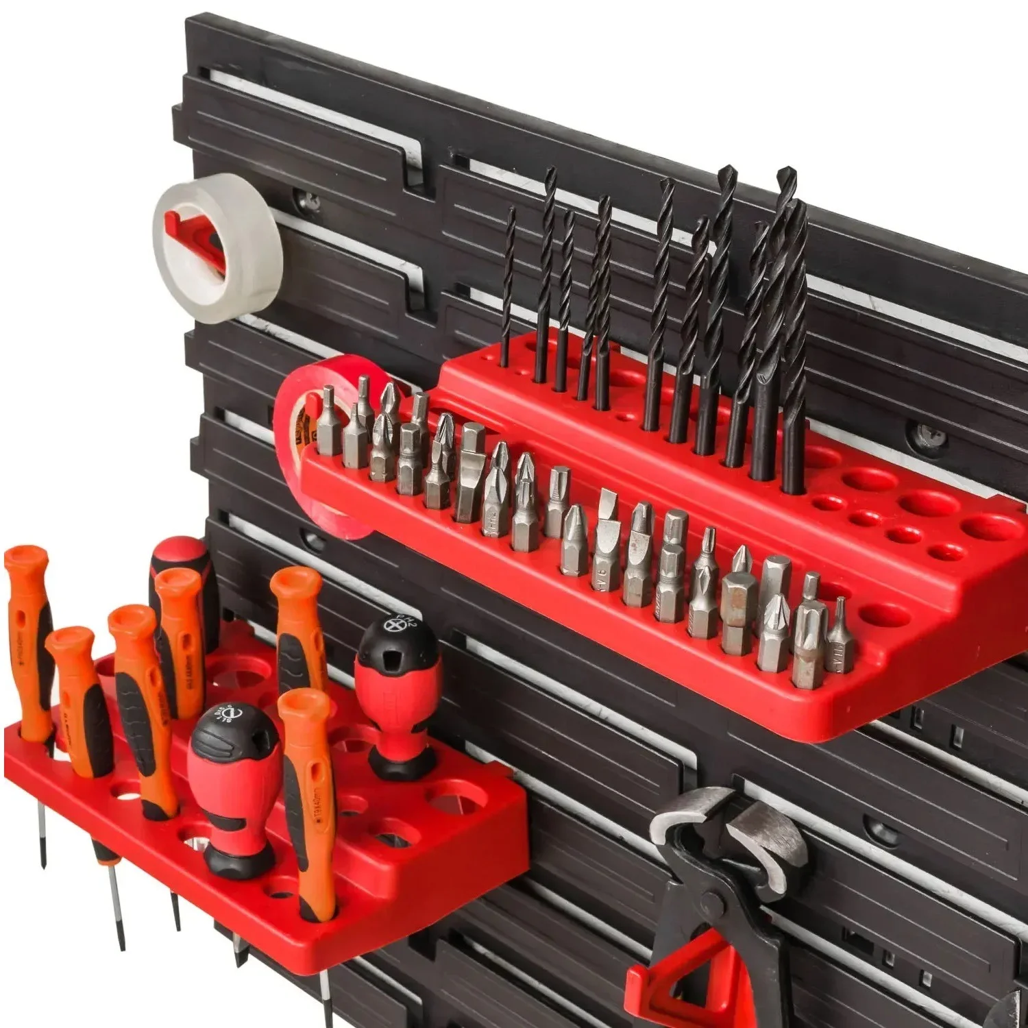 Панель навісна для інструментів 78х39см з подвійною поличкою та тримачами Kistenberg MIX598