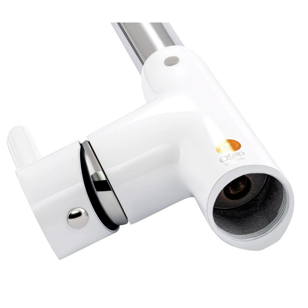 Смеситель для кухни Qtap Grand 007F Хром / Белый - фото 3