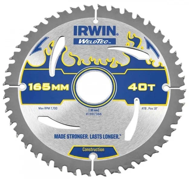 Диск пильний Irwin Weldtec CSB 165мм/40T/30/20 (1897366)