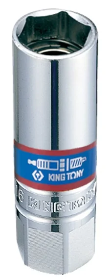 Головка свічкова King Tony 3/8" 16мм 6-ти гранна з магнітом (366516)