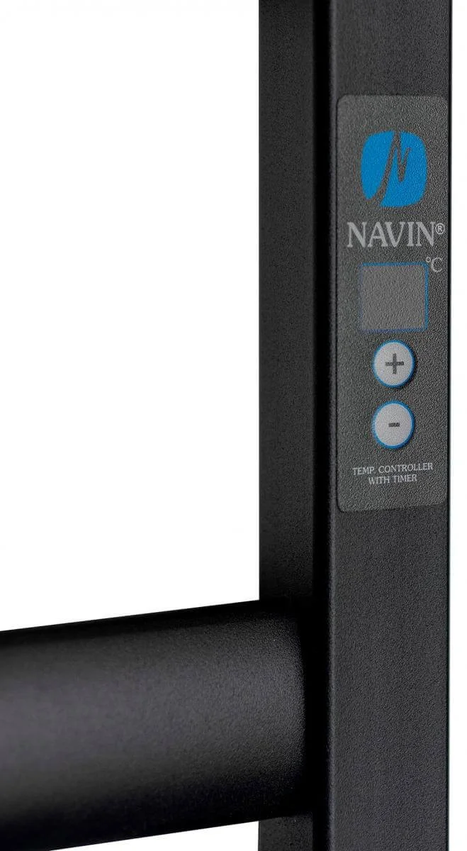 Рушникосушка електрична Navin Ellipse 500 х 1200 Digital чорний муар