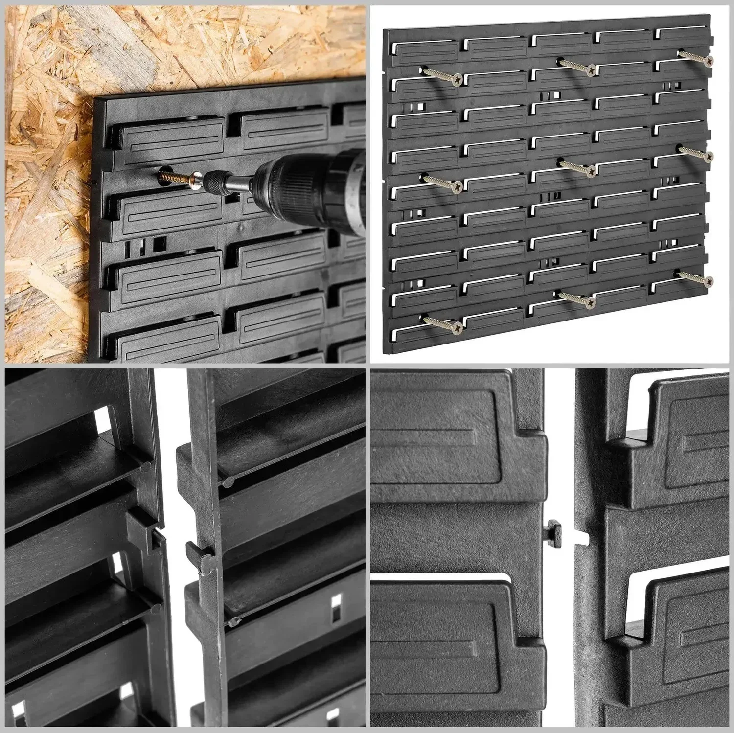 Панель навісна для інструментів 78х39см з подвійною поличкою та тримачами Kistenberg MIX598