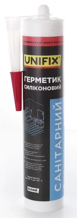 Герметик силіконовий санітарний 280 мл Unifix Білий (951264)