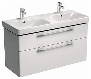 Тумба під подвійний умивальник Kolo Traffic 120 білий глянець (подвійна)