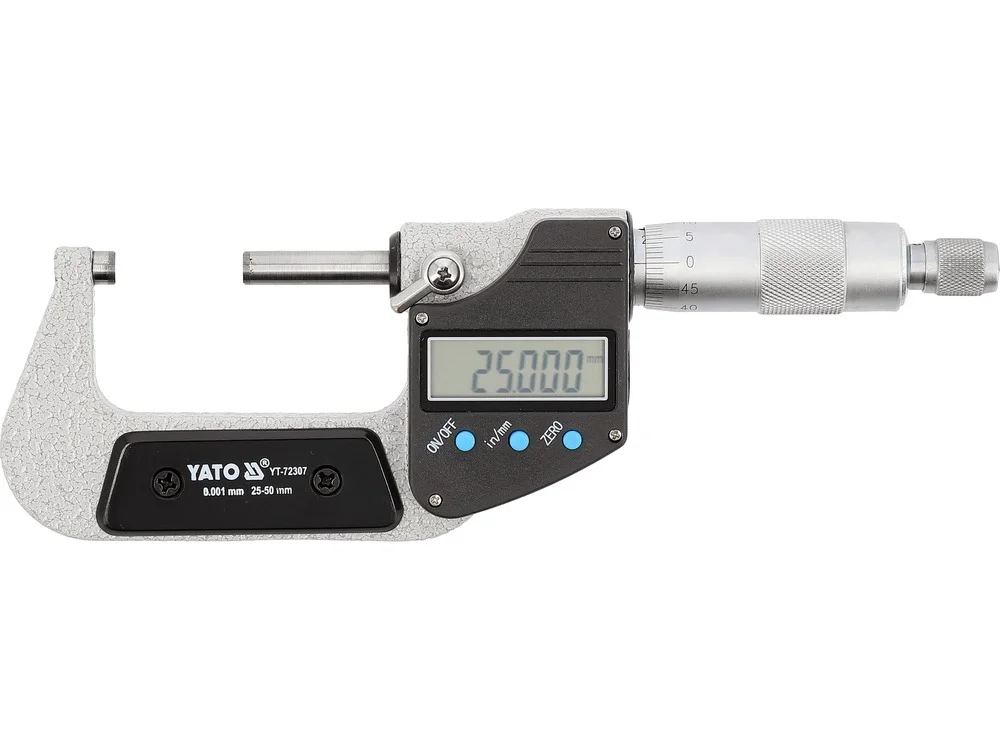 Мікрометр 25-50 мм з цифровим дисплеєм Yato YT-72307