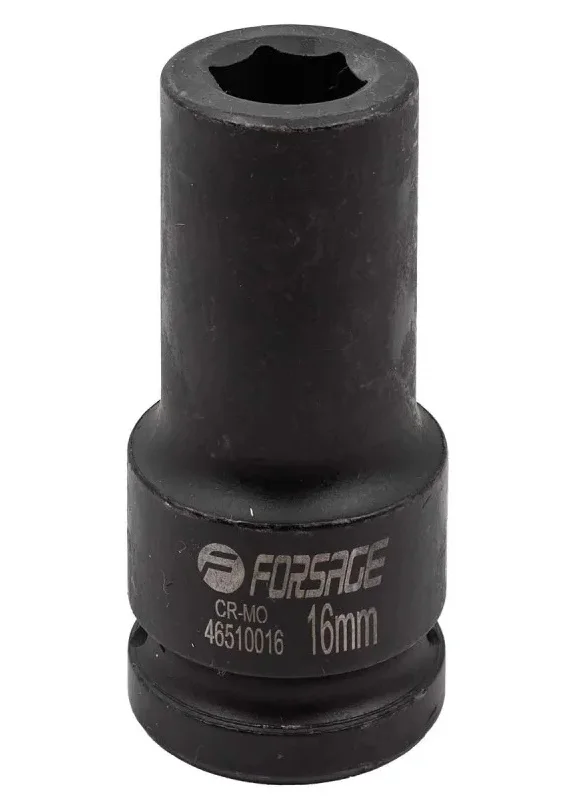 Ударна глибока торцева головка 6-гранна 16 мм 3/4" Forsage (F-46510016)