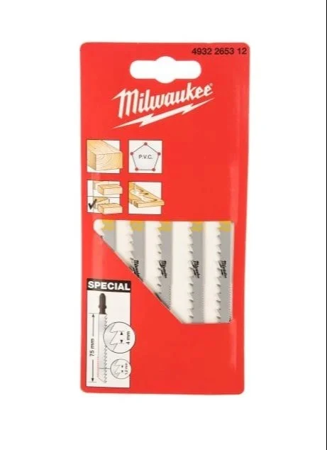 Набір полотен для електролобзиків 75мм крок зуба 4,0/1,2мм (5 шт) SPECIAL Milwaukee (4932265312) - фото 2