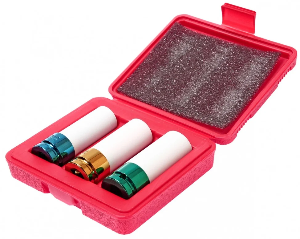 Набір ударних головок для литих дисків 17, 19, 22мм 1/2" кольорових JTC (3304A)