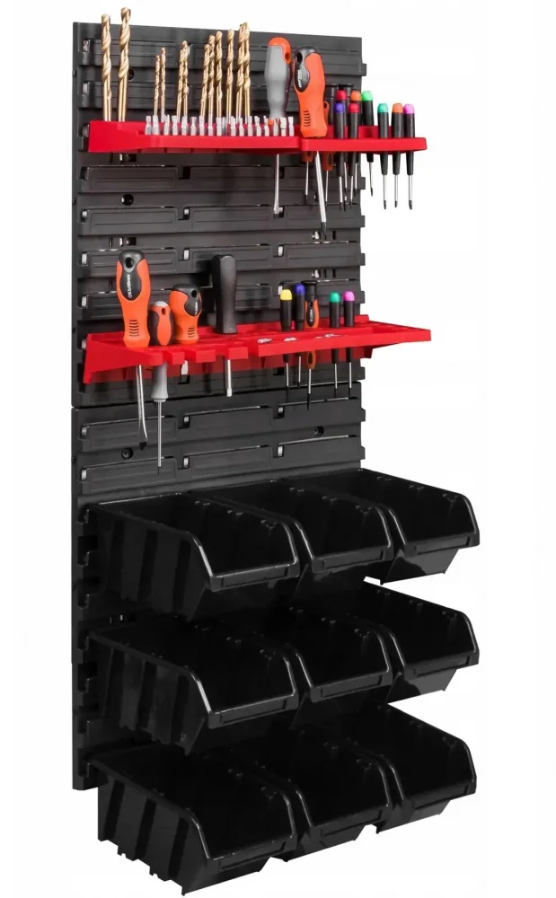 Панель для інструментів 39х78см з полицями та 9 контейнерів Kistenberg MIX637