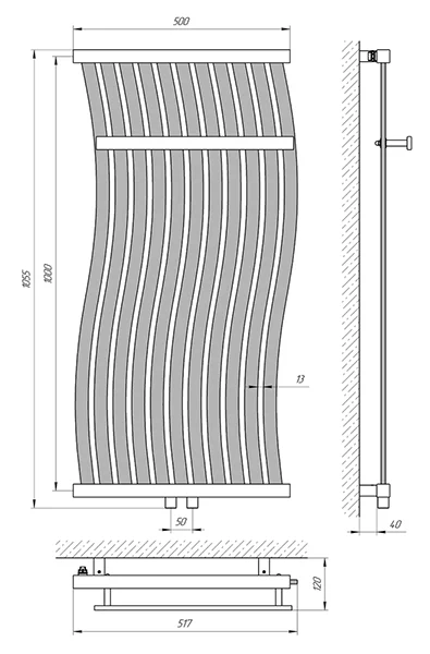 Рушникосушка Laris Фрірайд П11 500 х 1000