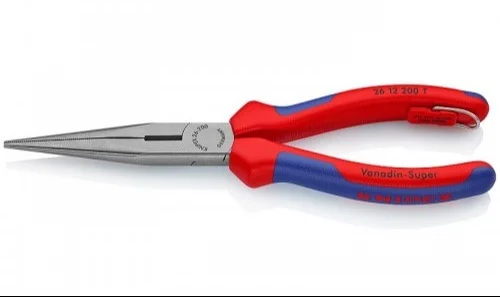 Плоскогубці з ріжучими крайками та страхувальним кріпленням Knipex L=200 мм (26 12 200 Т)