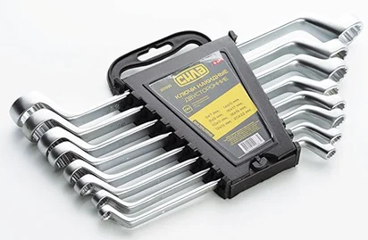 Набір накидних ключів 6-22 мм 8 од. кут 75° Сила (201335)