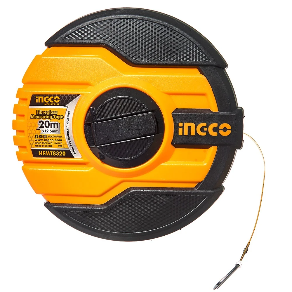 Рулетка 20 м скловолокно 12,5 мм Ingco (HFMT8320)