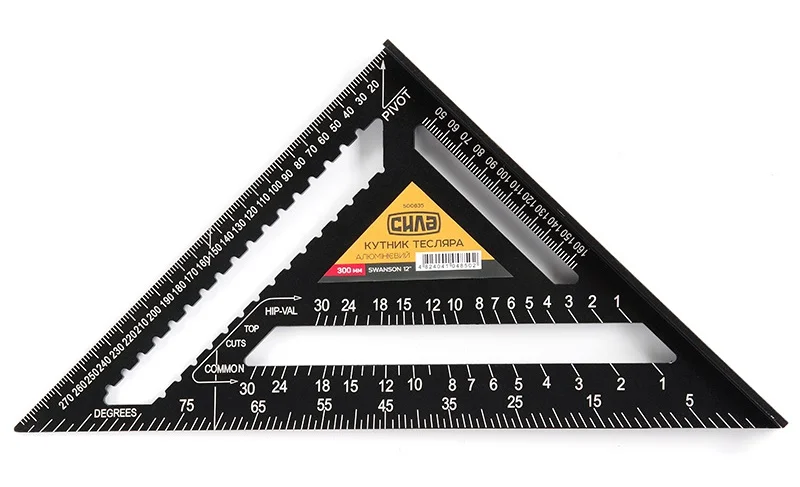 Косинець тесляра алюмінієвий Swanson 12" (300 мм) Сила (500835)