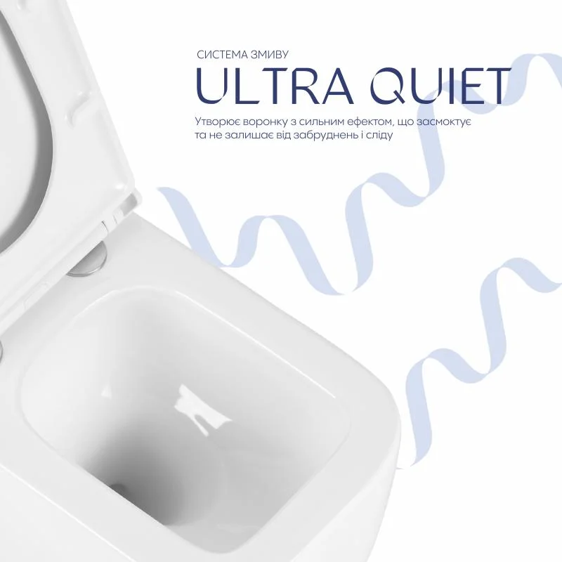 Унітаз підвісний Qtap Gemini Ultra Quiet QTTAU26W49119 (Slim, Duroplast, Soft-close, Quick Release) - фото 5