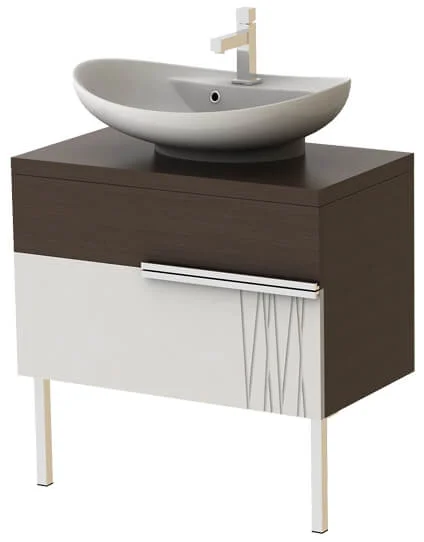 Тумба підвісна Ювента MATRIX МХ-75M з умивальником Mili 645