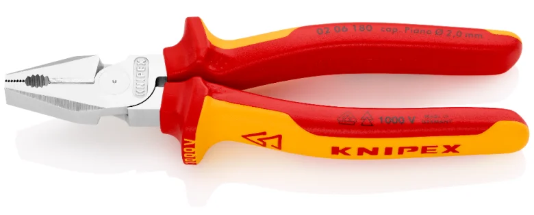 Пасатижі комбіновані особливої потужності Knipex L=180 мм (02 06 180)