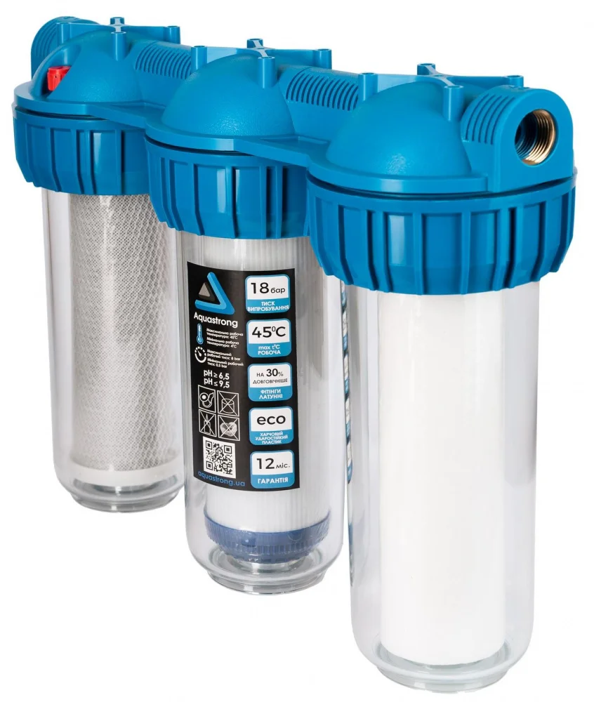 Фільтр магістральний AQUASTRONG MP3 10-3P 1" (MP3-10310)