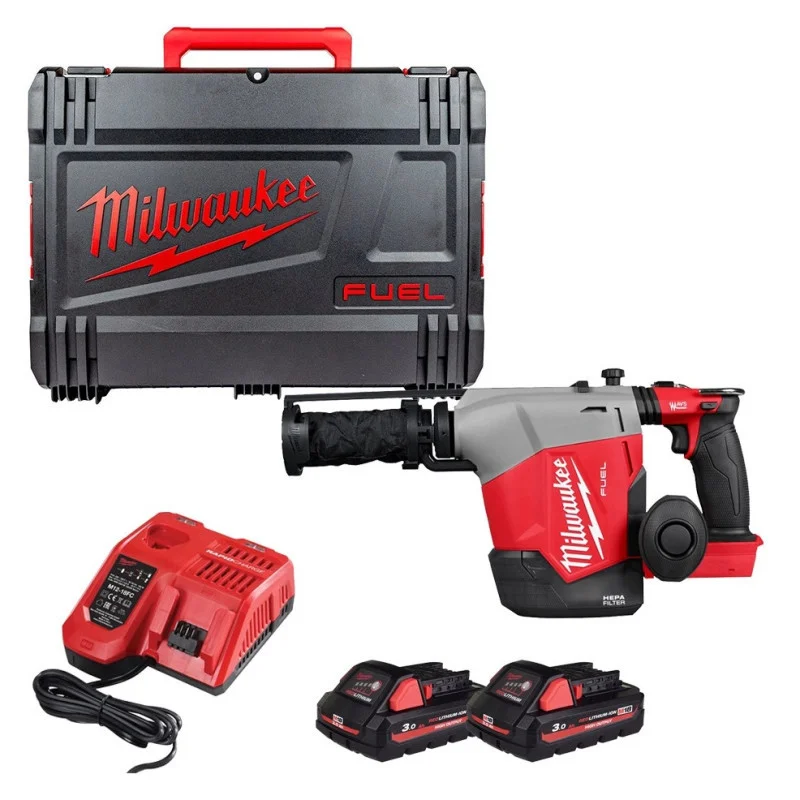 Перфоратор аккумуляторный бесщеточный с пылесборником 16MM SDS+ Milwaukee M18 FHAFOH16-302X (4933493533) - фото 7