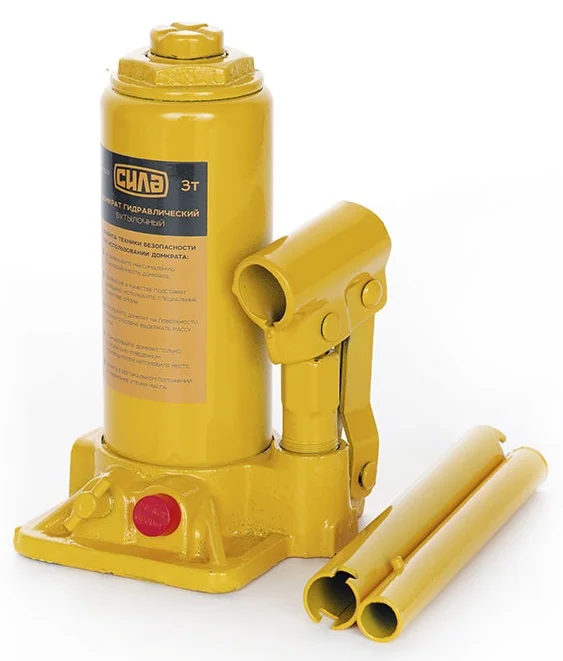 Домкрат гідравлічний пляшковий одноштоковий 3т Сила 271003
