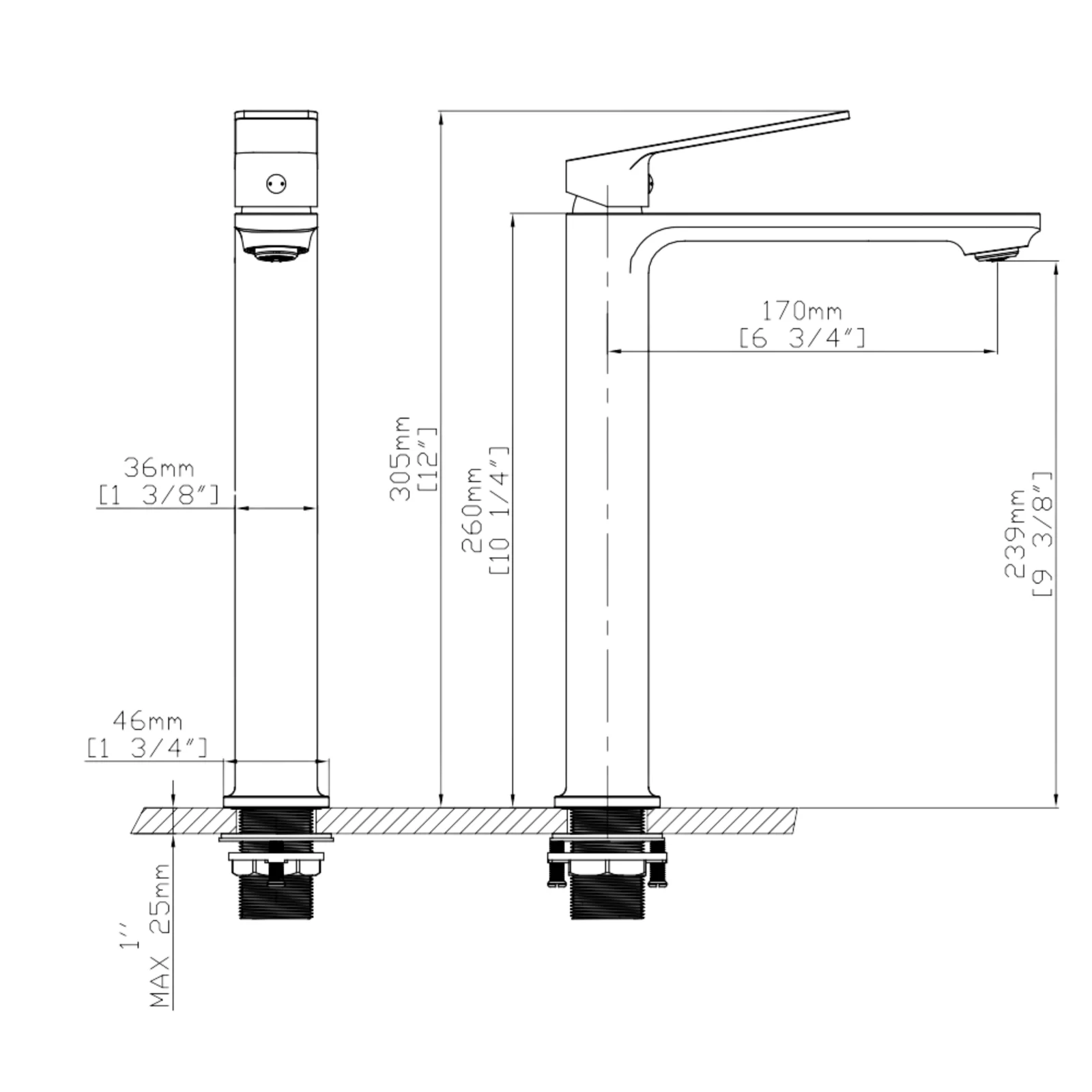Смеситель для раковины Qtap Capricorn 1060H102 Хром - фото 2