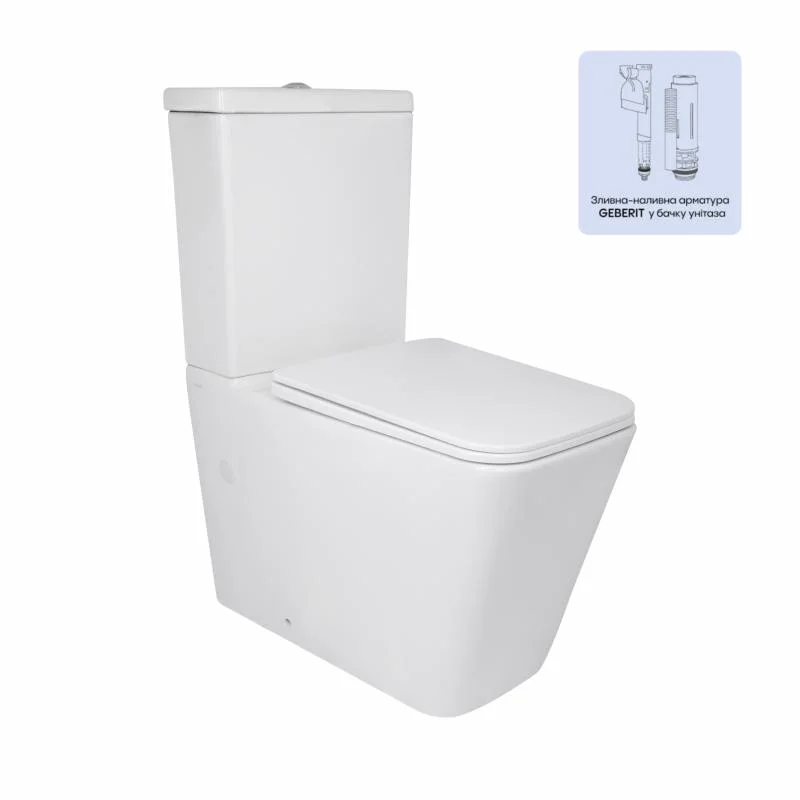 Унітаз-компакт Qtap Crow Ultra Quiet QTCRO27W51028 (Soft-close)
