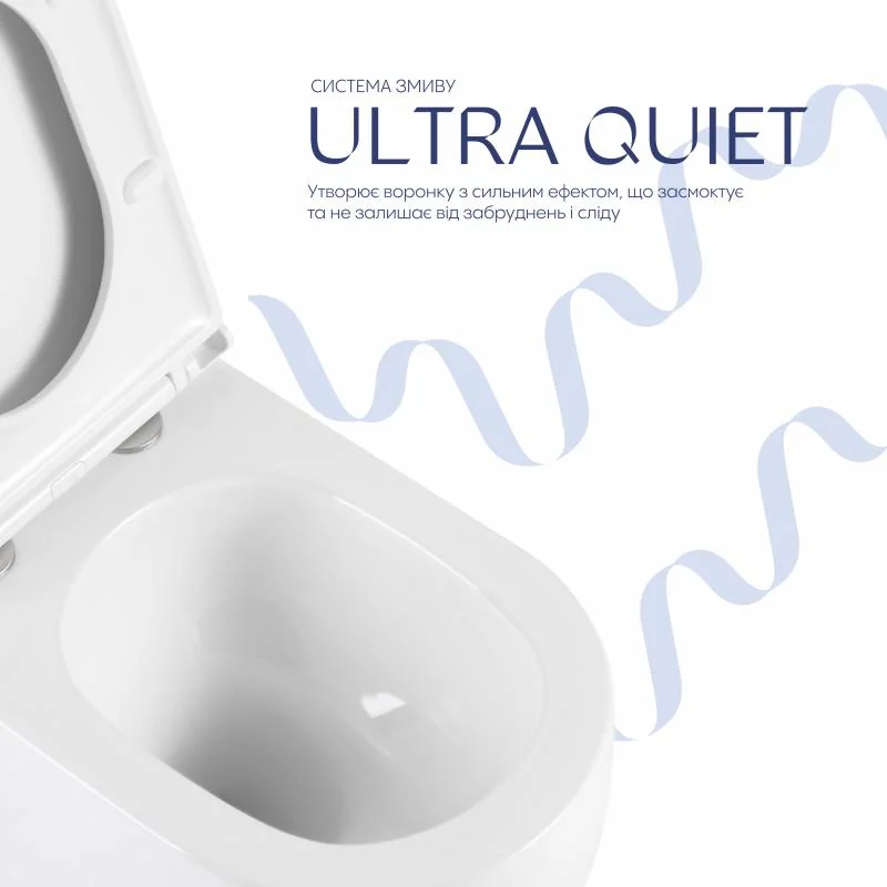 Унітаз підвісний Qtap Taurus Ultra Quiet QTTAU26W49116 (Slim, Duroplast, Soft-close, Quick Release) - фото 5