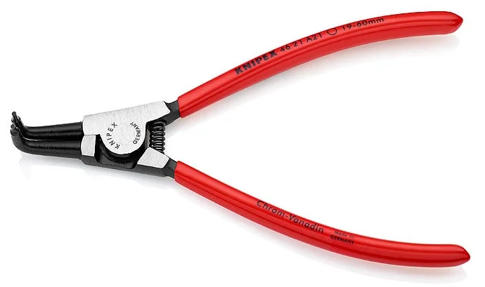 Щипці для зовнішніх стопорних кілець під кутом 90° Knipex L=170 мм (46 21 A21)