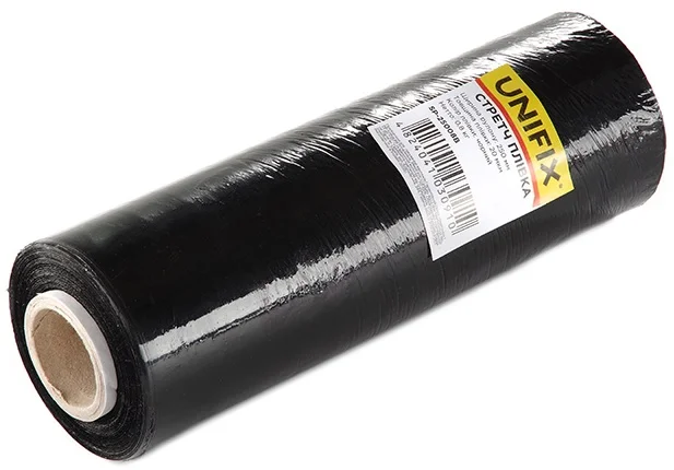 Стретч плівка 173 м 250 мм 20 мкм Unifix Чорна (SP-25008B)