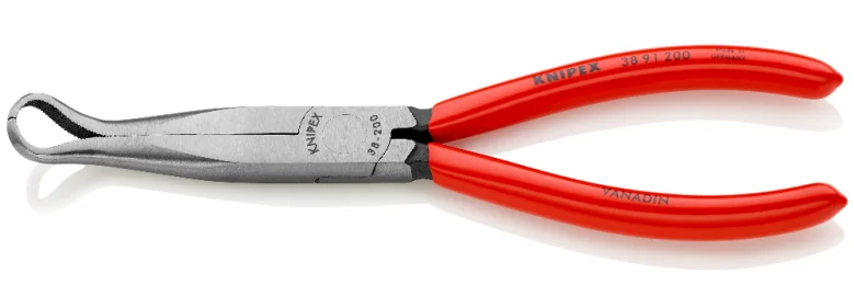 Плоскогубці механічні затискні з наконечниками під кутом 45° Knipex L=200 мм (38 91 200)