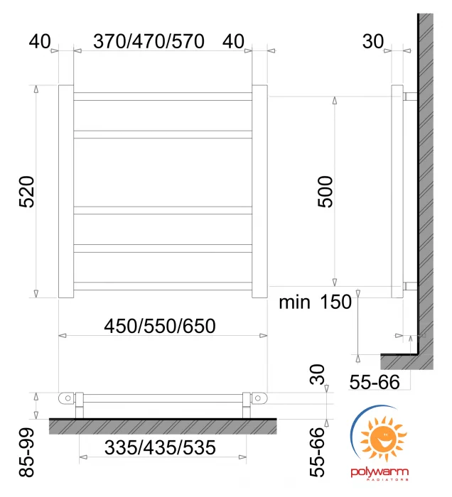 Рушникосушка Polywarm Kraft ER 5/65 - фото 2
