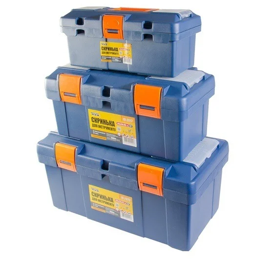 Набір скринь для інструментів з пластиковими замками органайзери 14"/17"/20" MasterTool 79-2006