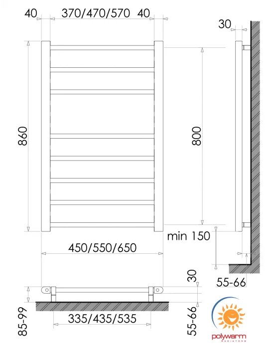 Рушникосушка Polywarm Kraft ER 8/45 - фото 2