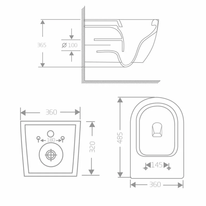 Унітаз підвісний Qtap Jay Ultra Quiet QT07335177MB Чорний (Slim, Duroplast, Soft-close, Quick Release) - фото 2